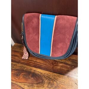 Fossil Rumi Large Crossbody – Cabernet Suede & Leather